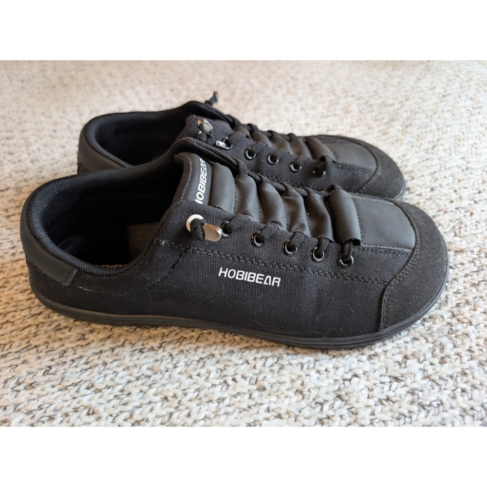 Hobibear Barefoot Shoes Men Size 41 US 8 Women 9.5 Black Minimalist Sneakers
